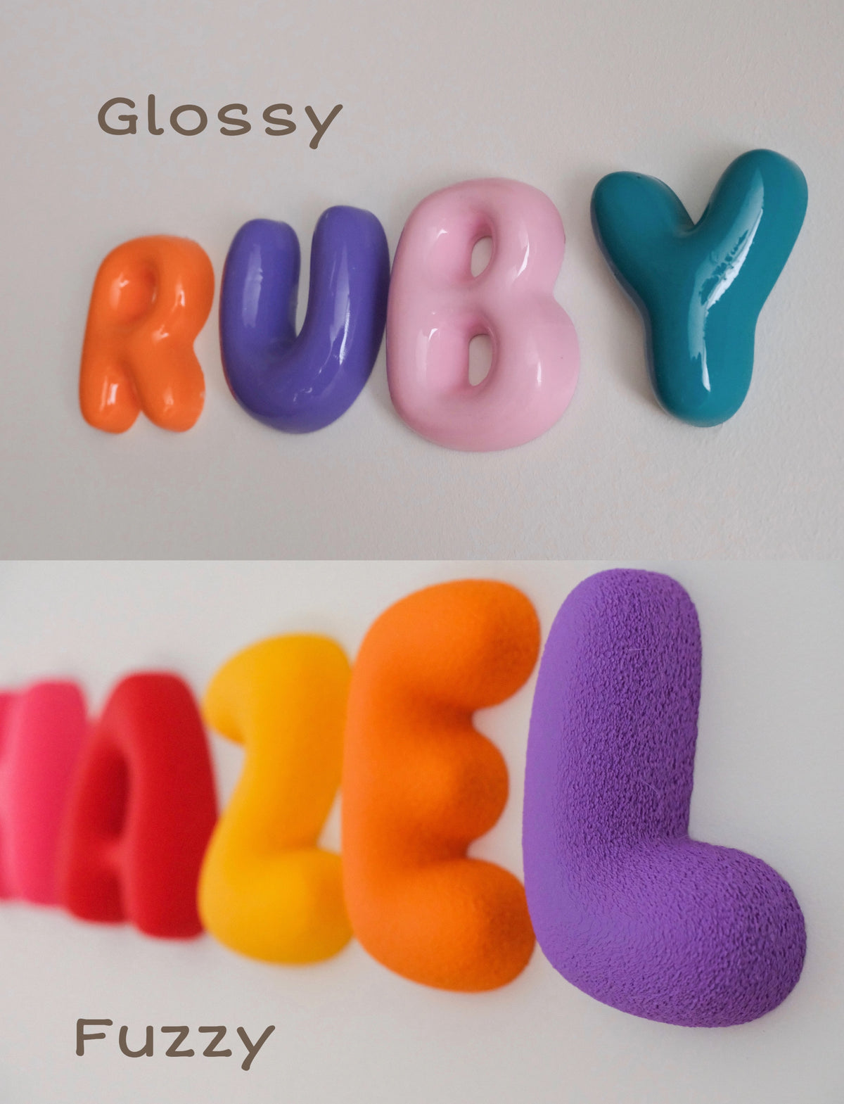 Bubbly Letters – gepersonaliseerde 3D naam
